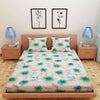 Floral Print Green 120 TC 100% Pure Cotton Bedsheet - Dream Care Furnishings Private Limited