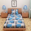Load image into Gallery viewer, Geometric Print Blue 120 TC 100% Pure Cotton Bedsheet - Dream Care Furnishings Private Limited