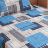 Geometric Print Blue 120 TC 100% Pure Cotton Bedsheet - Dream Care Furnishings Private Limited