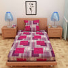 Geometric Print Pink 120 TC 100% Pure Cotton Bedsheet - Dream Care Furnishings Private Limited