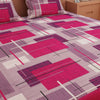 Geometric Print Pink 120 TC 100% Pure Cotton Bedsheet - Dream Care Furnishings Private Limited