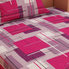 Geometric Print Pink 120 TC 100% Pure Cotton Bedsheet - Dream Care Furnishings Private Limited