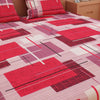 Load image into Gallery viewer, Geometric Print Red 120 TC 100% Pure Cotton Bedsheet - Dream Care Furnishings Private Limited