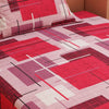Load image into Gallery viewer, Geometric Print Red 120 TC 100% Pure Cotton Bedsheet - Dream Care Furnishings Private Limited