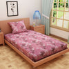 Floral Print Plam 120 TC 100% Pure Cotton Bedsheet - Dream Care Furnishings Private Limited