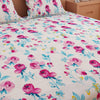Tulip Print Dark Pink 120 TC 100% Pure Cotton Bedsheet - Dream Care Furnishings Private Limited