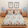 Tulip Print Mustard 120 TC 100% Pure Cotton Bedsheet - Dream Care Furnishings Private Limited