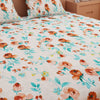 Tulip Print Mustard 120 TC 100% Pure Cotton Bedsheet - Dream Care Furnishings Private Limited