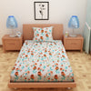 Tulip Print Mustard 120 TC 100% Pure Cotton Bedsheet - Dream Care Furnishings Private Limited