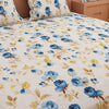 Tulip Print Blue 120 TC 100% Pure Cotton Bedsheet - Dream Care Furnishings Private Limited