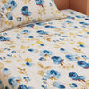 Tulip Print Blue 120 TC 100% Pure Cotton Bedsheet - Dream Care Furnishings Private Limited