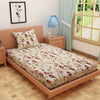 Tulip Print Brown 120 TC 100% Pure Cotton Bedsheet - Dream Care Furnishings Private Limited