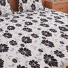 Floral Print Black 120 TC 100% Pure Cotton Bedsheet - Dream Care Furnishings Private Limited