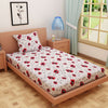 Floral Print Red & Black 120 TC 100% Pure Cotton Bedsheet - Dream Care Furnishings Private Limited