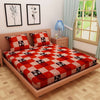 Floral Print Red 120 TC 100% Pure Cotton Bedsheet - Dream Care Furnishings Private Limited