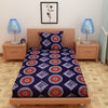 RhomPhere Print Blue 120 TC 100% Pure Cotton Bedsheet - Dream Care Furnishings Private Limited
