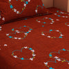 Heart Print Granet 120 TC 100% Pure Cotton Bedsheet - Dream Care Furnishings Private Limited