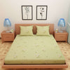 Floral Print Green 180 TC 100% Pure Cotton Bedsheet - Dream Care Furnishings Private Limited