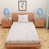 Floral Print Blue 220 TC 100% Pure Cotton Bedsheet - Dream Care Furnishings Private Limited