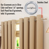 Solid Blackout Curtains, Beige - Set of 2 - Dream Care Furnishings Private Limited