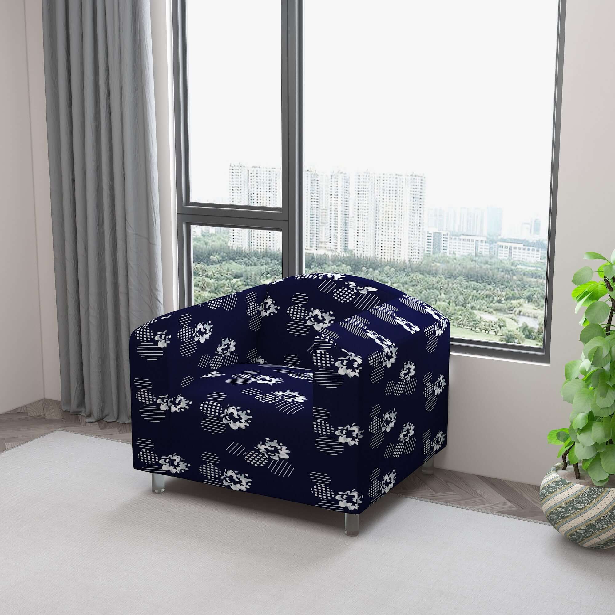 Marigold Printed Sofa Protector Cover Full Stretchable, MG24