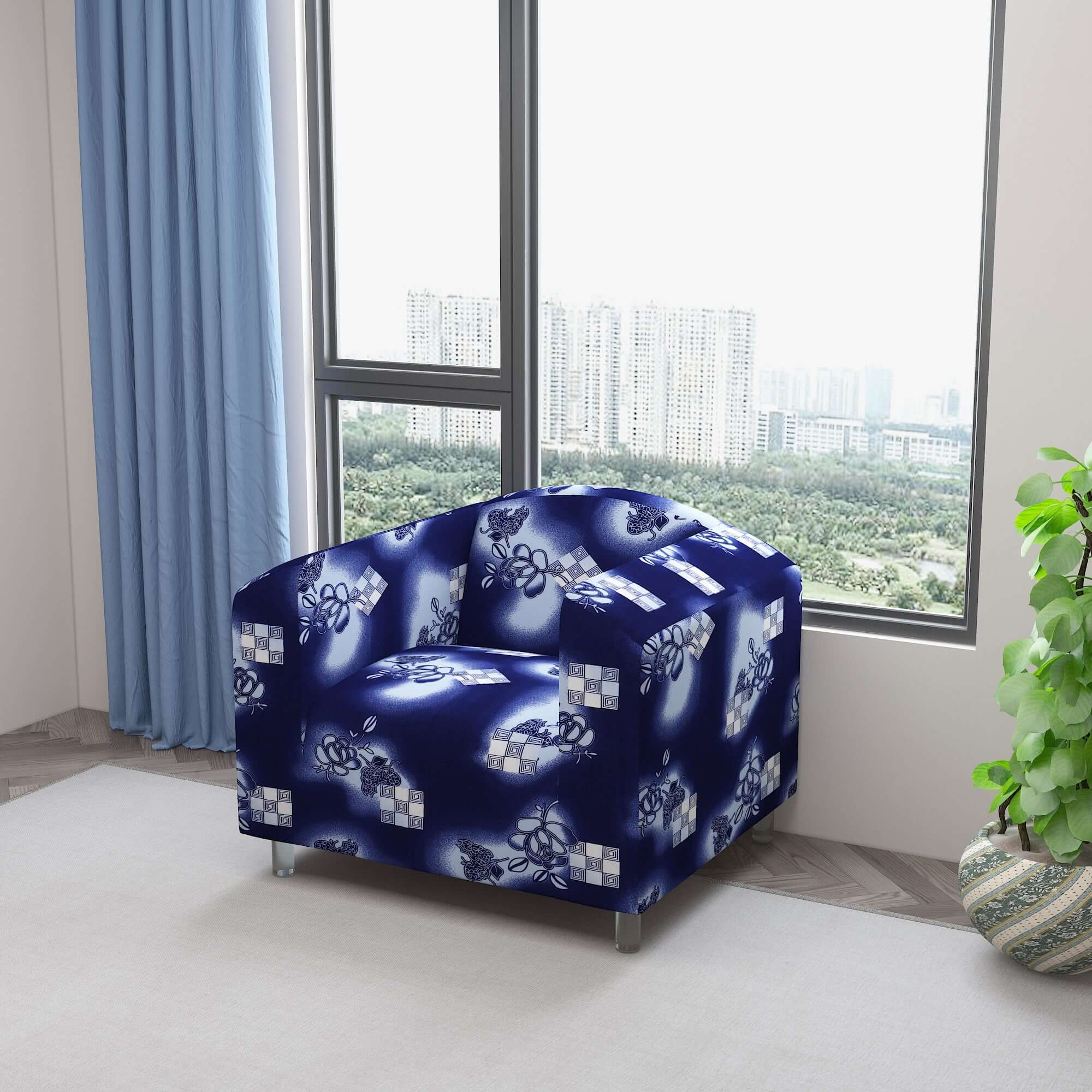 Marigold Printed Sofa Protector Cover Full Stretchable, MG37