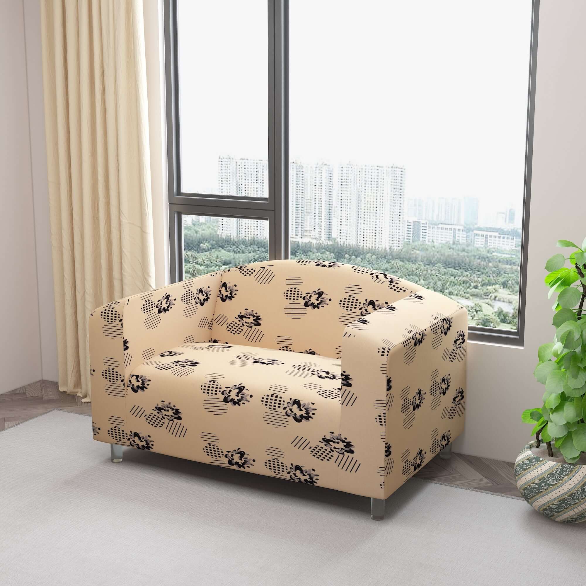 Marigold Printed Sofa Protector Cover Full Stretchable, MG22