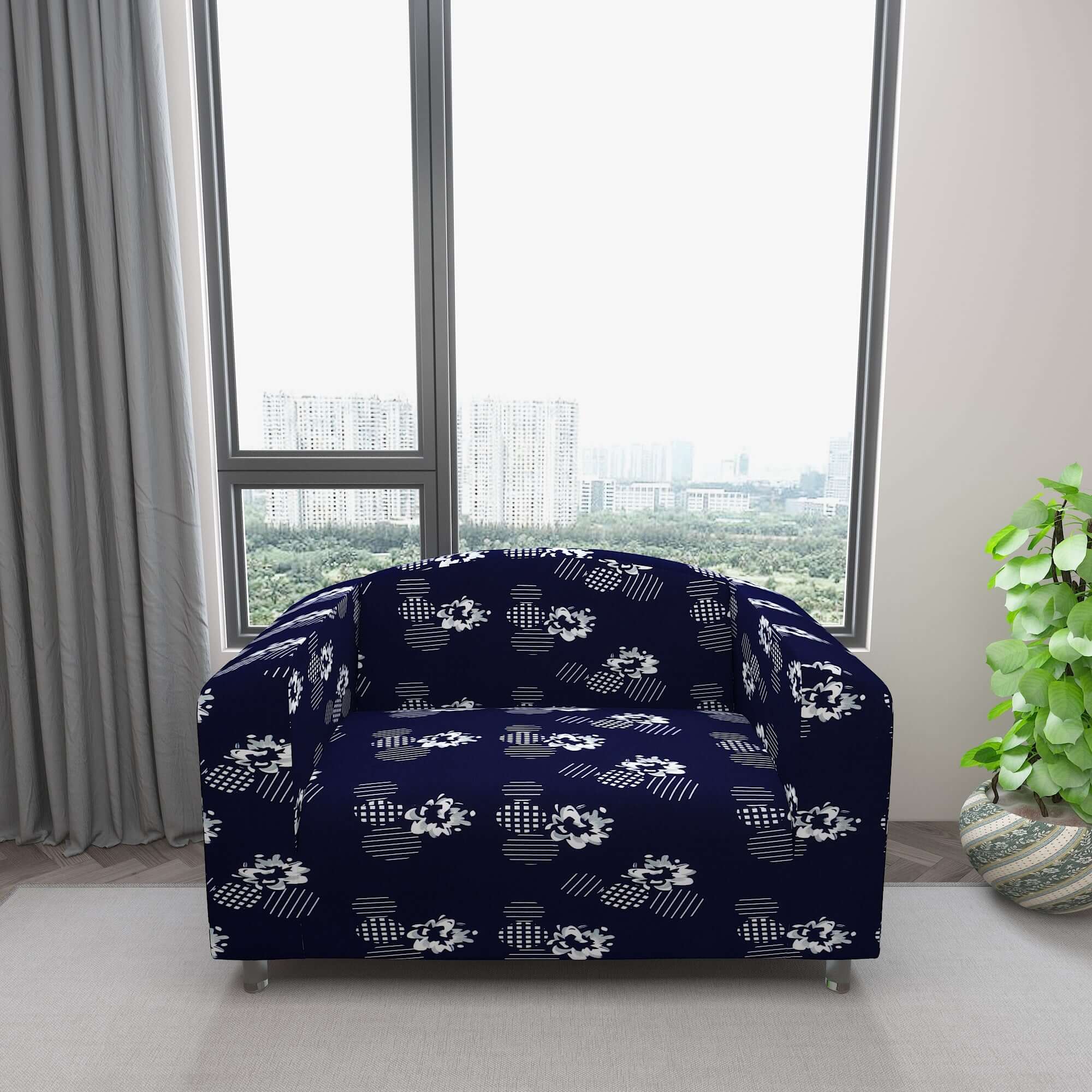 Marigold Printed Sofa Protector Cover Full Stretchable, MG24