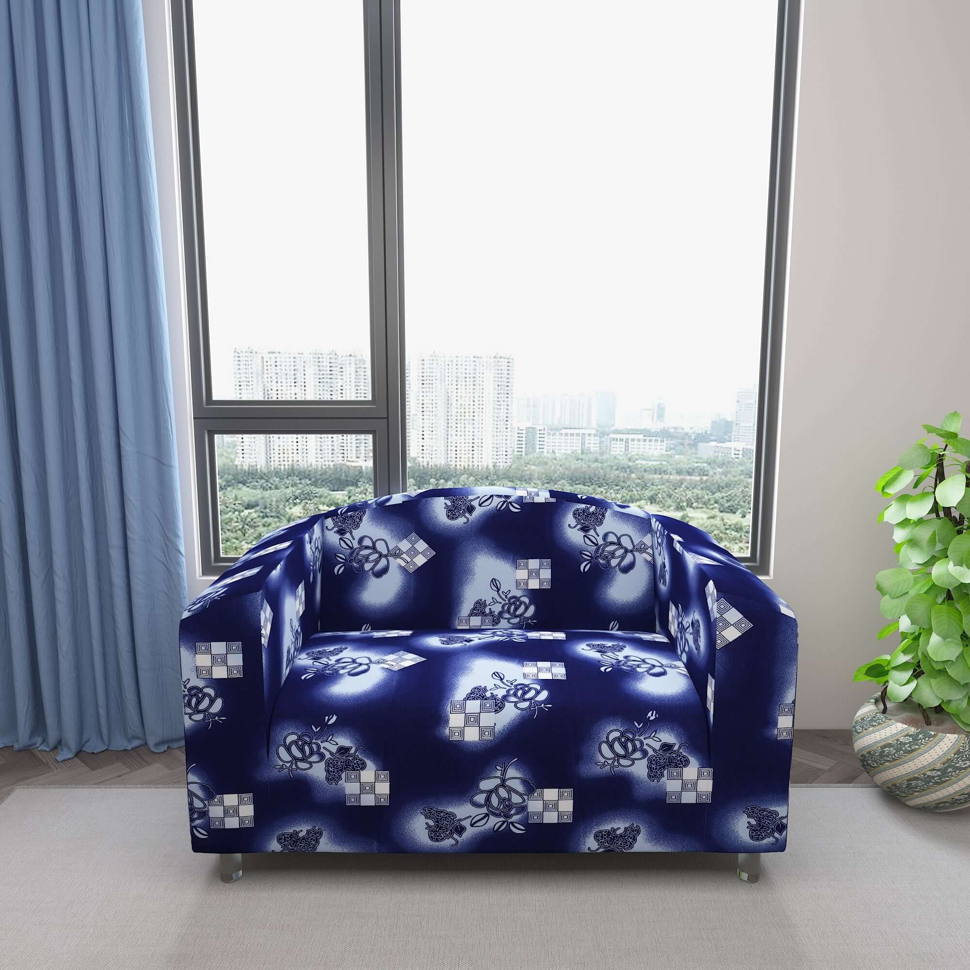 Marigold Printed Sofa Protector Cover Full Stretchable, MG37