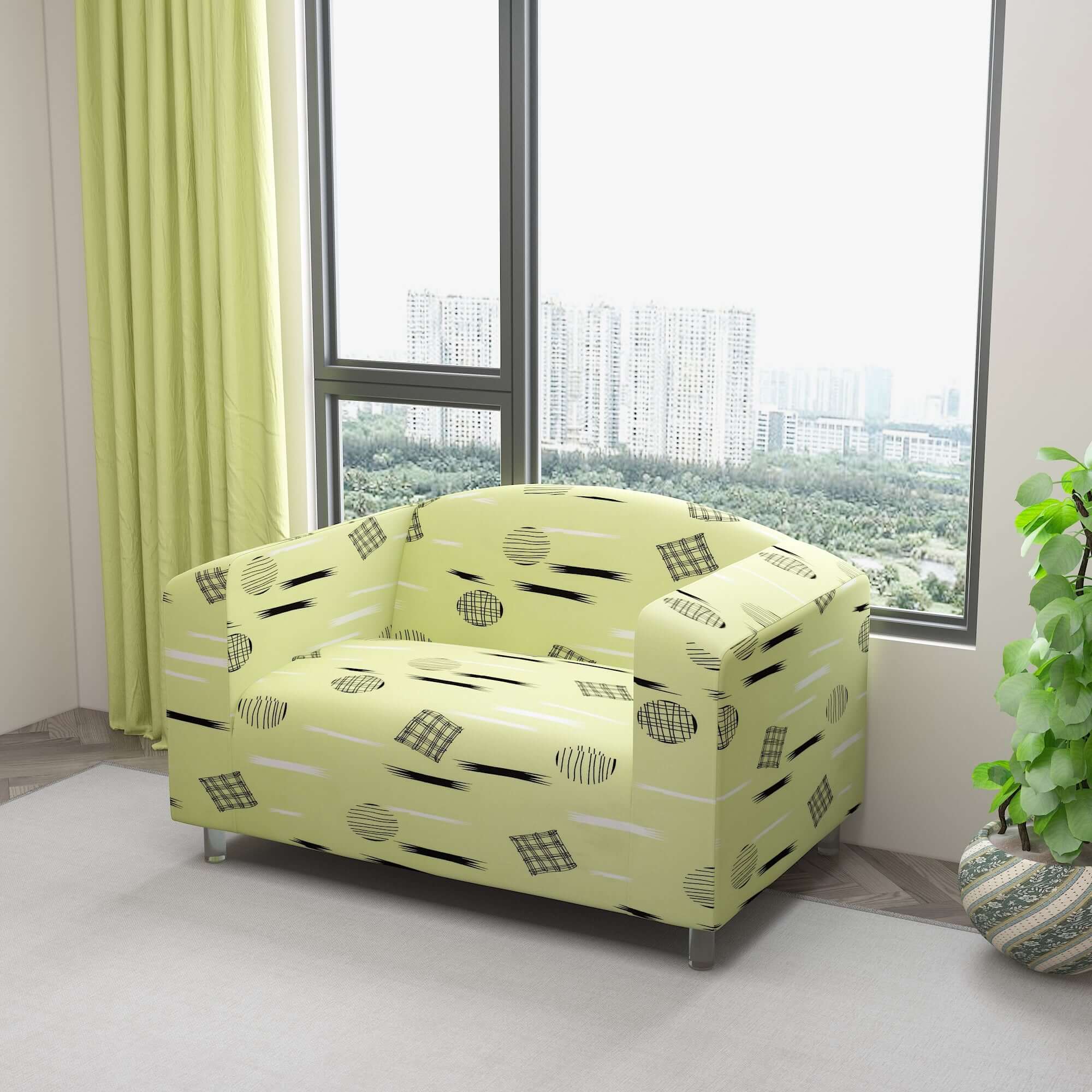 Marigold Printed Sofa Protector Cover Full Stretchable, MG44