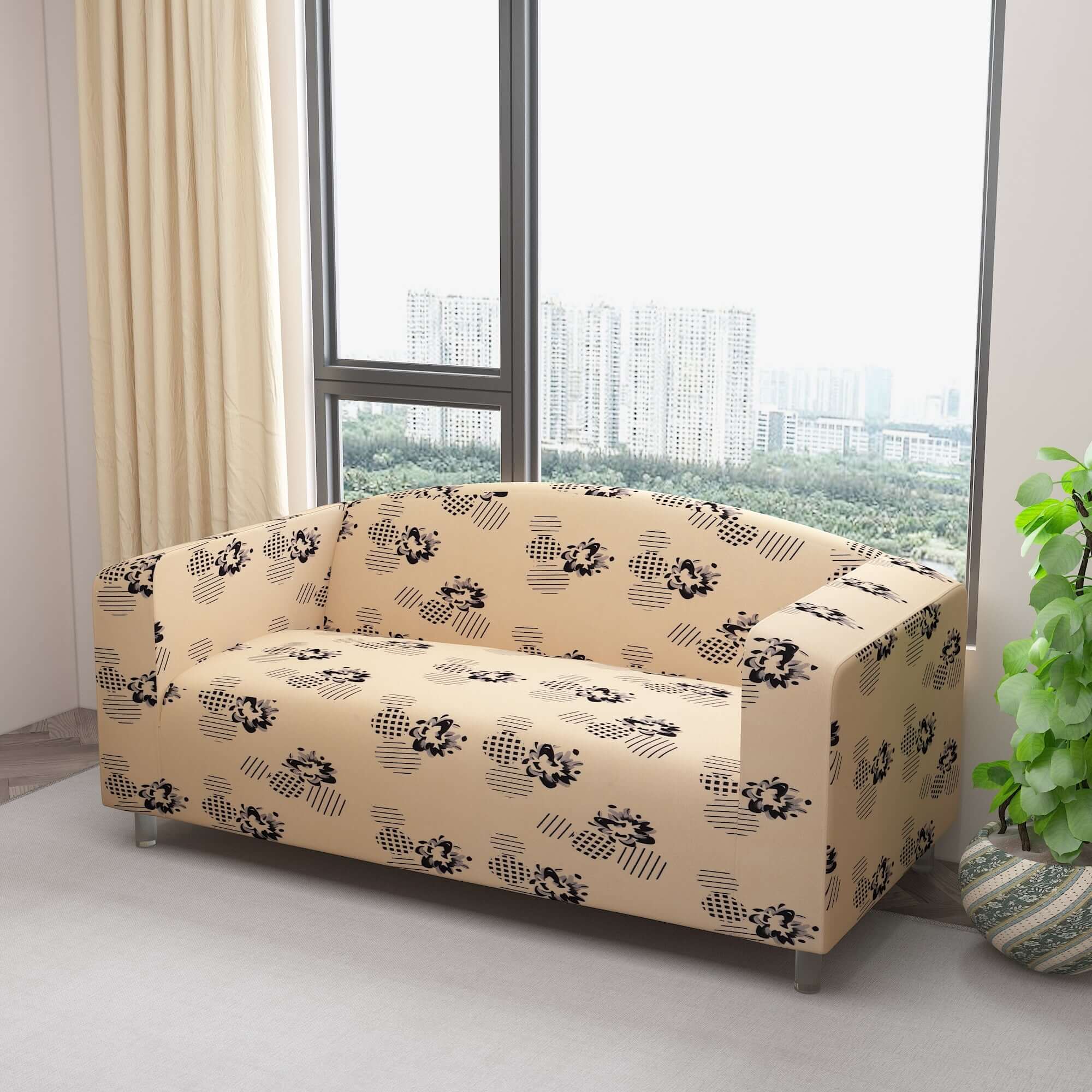 Marigold Printed Sofa Protector Cover Full Stretchable, MG22