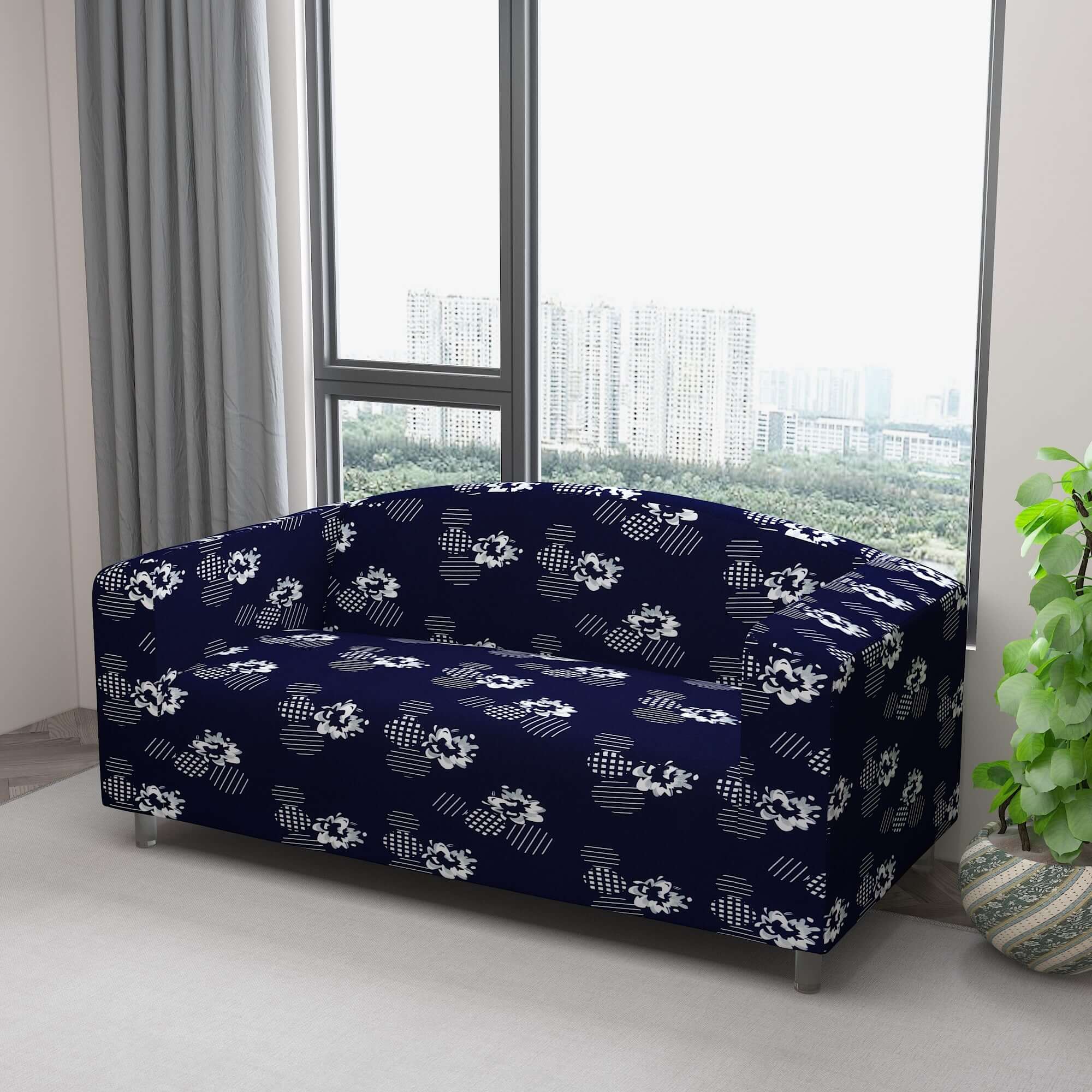 Marigold Printed Sofa Protector Cover Full Stretchable, MG24