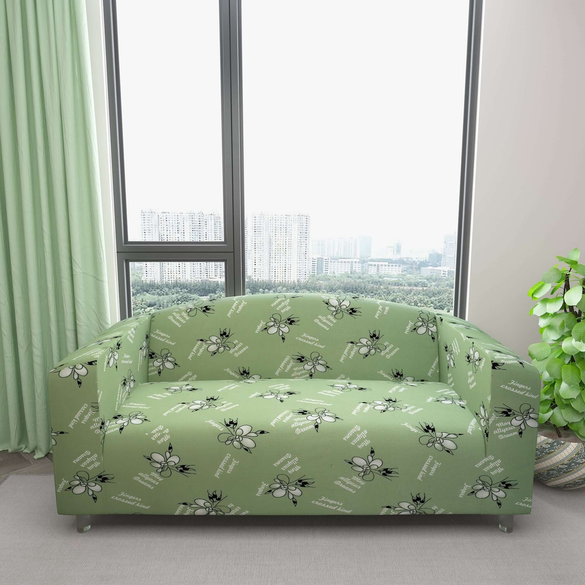 Marigold Printed Sofa Protector Cover Full Stretchable, MG36