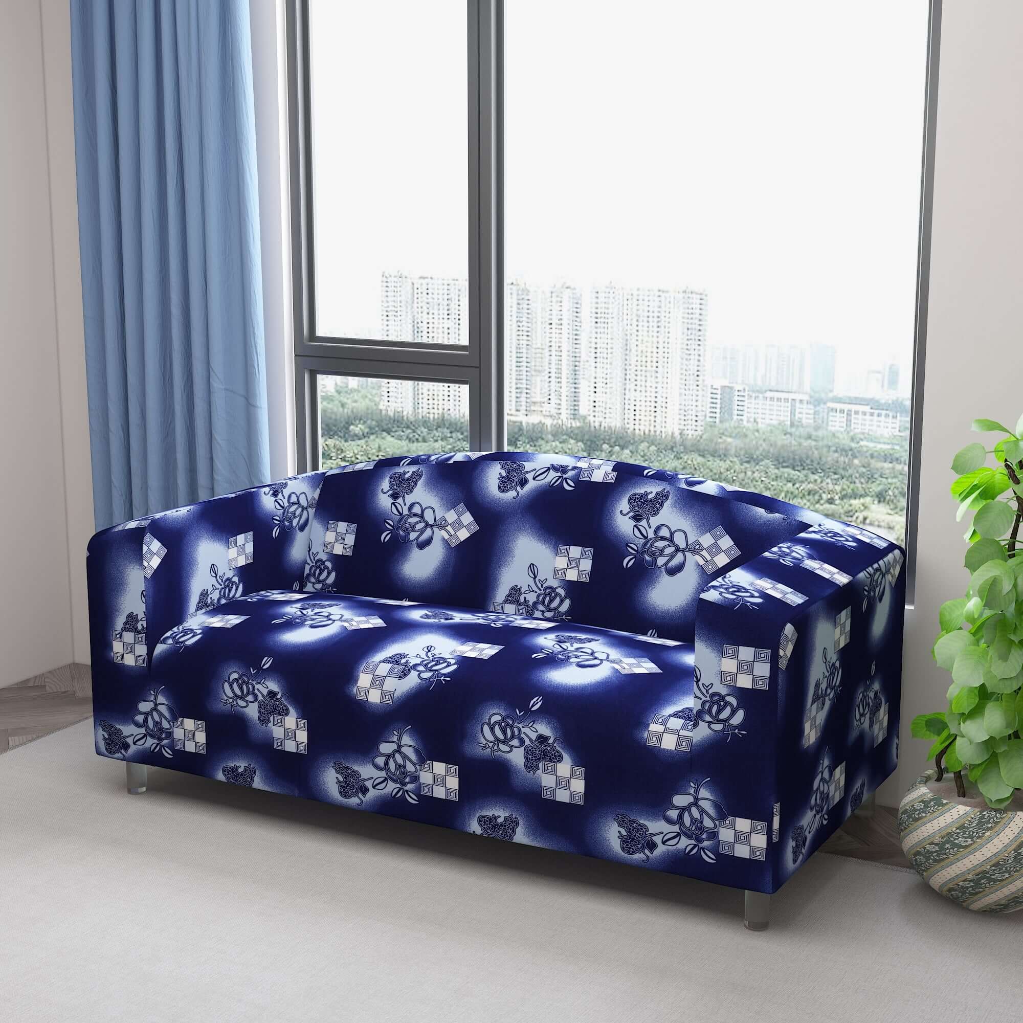 Marigold Printed Sofa Protector Cover Full Stretchable, MG37