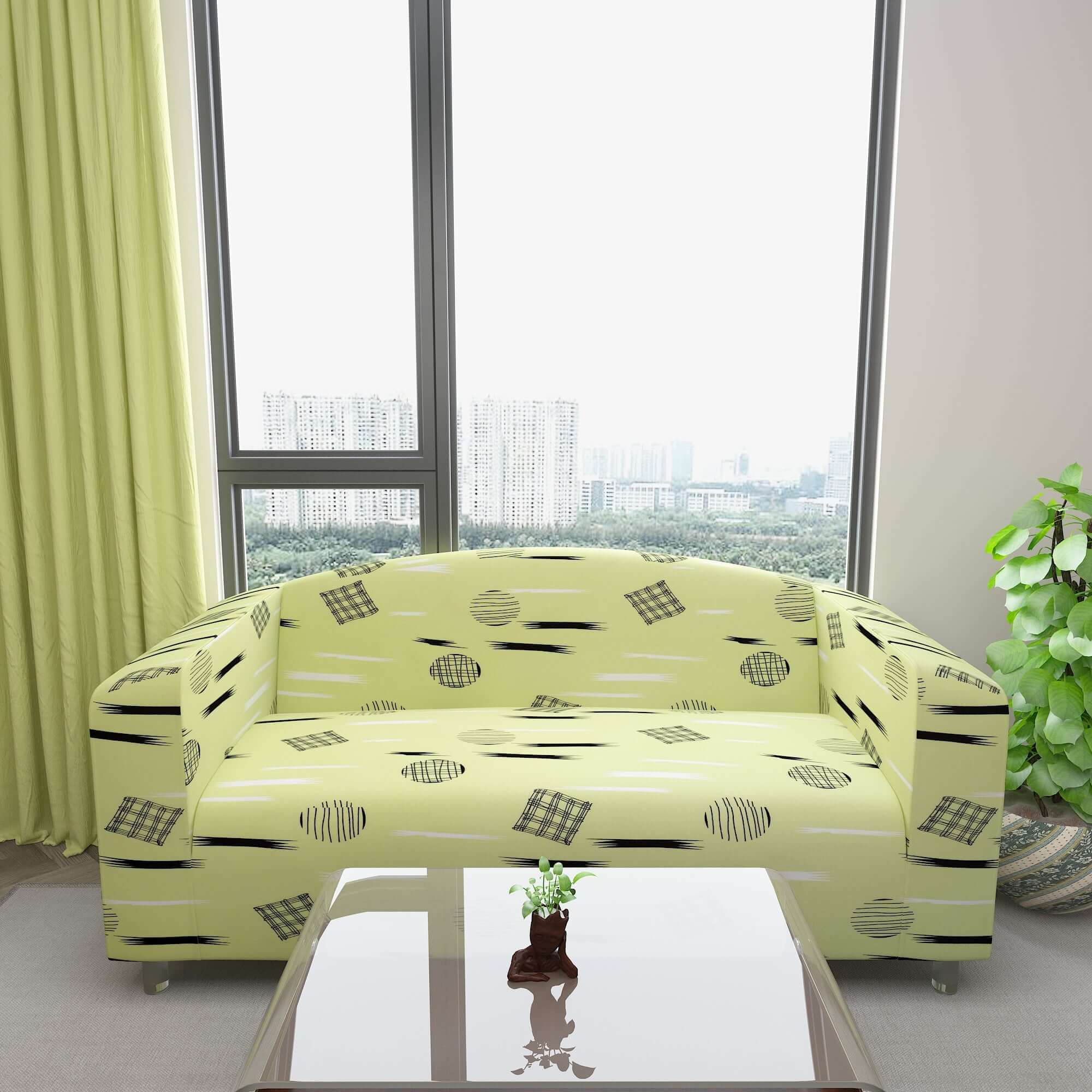 Marigold Printed Sofa Protector Cover Full Stretchable, MG44