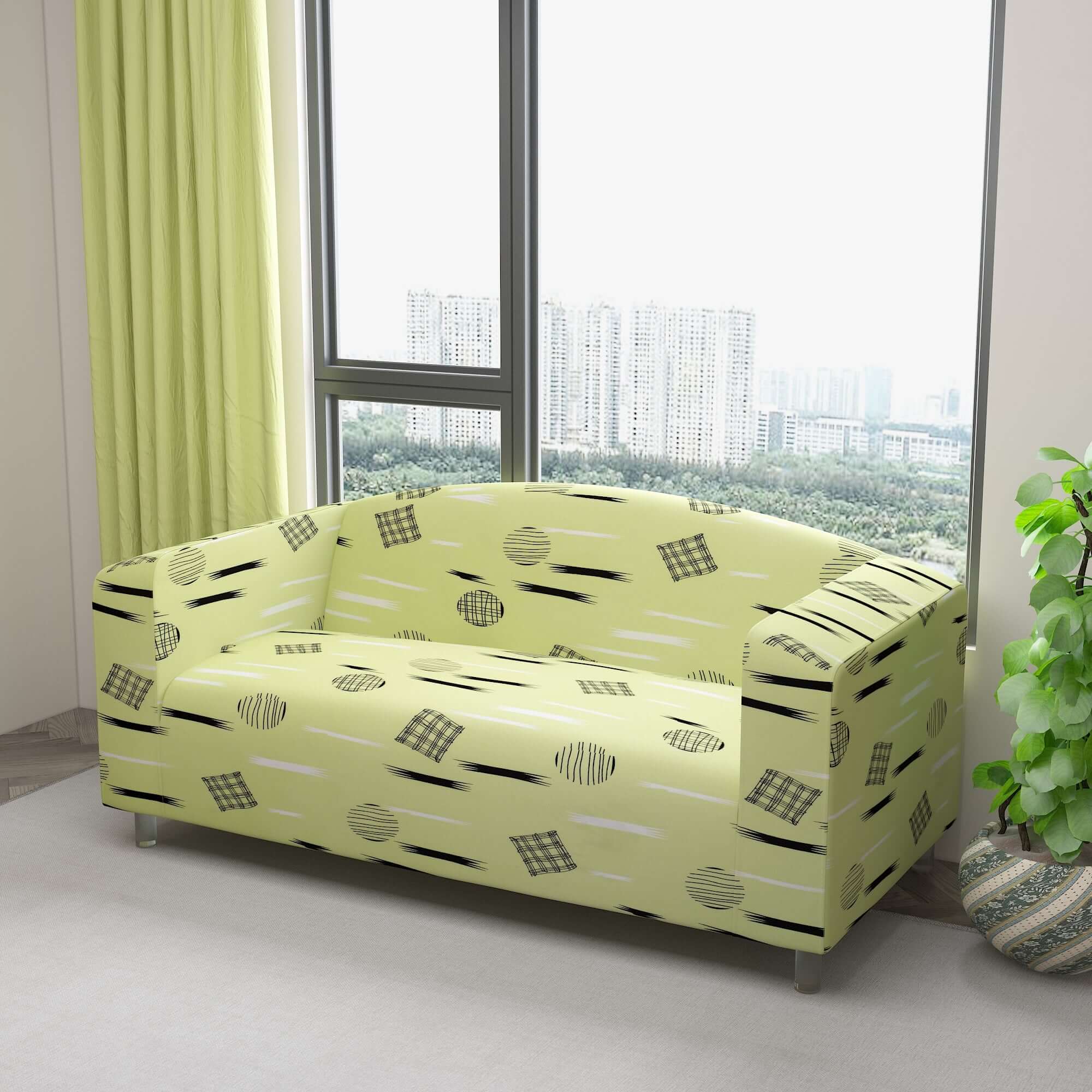 Marigold Printed Sofa Protector Cover Full Stretchable, MG44