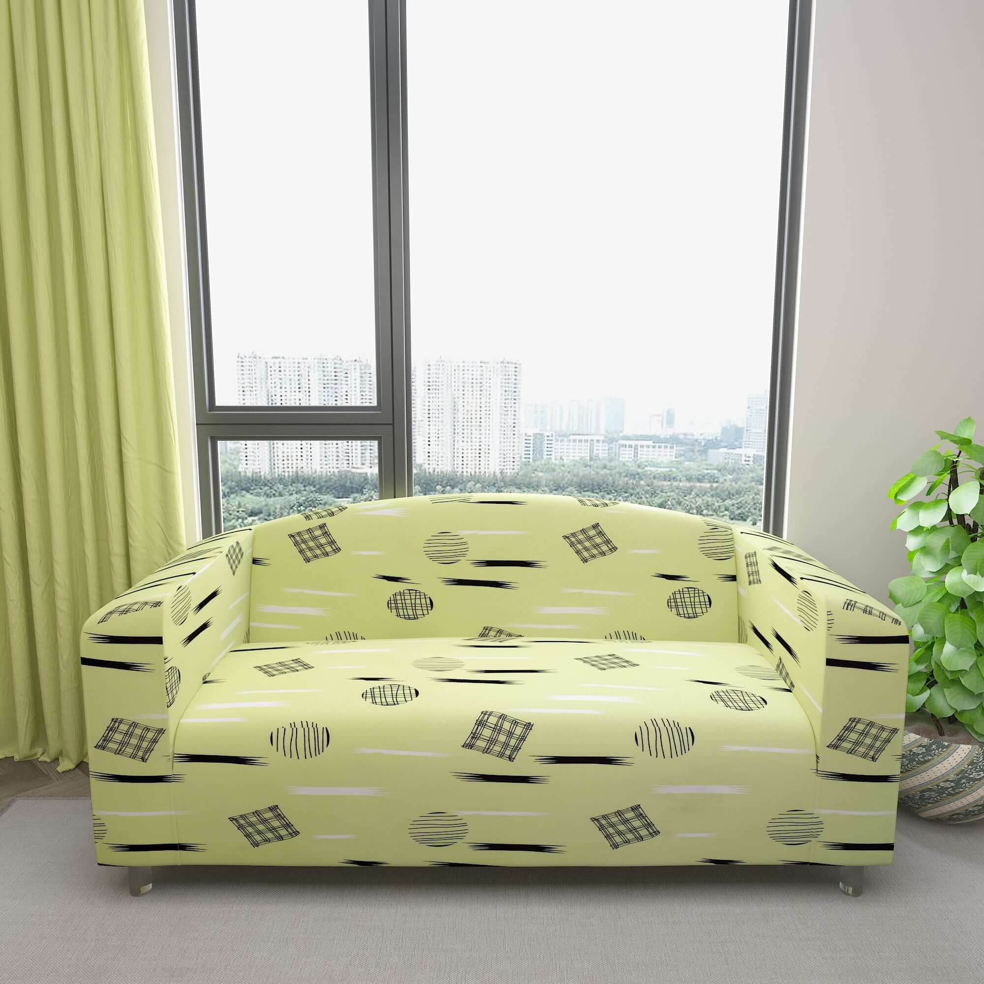 Marigold Printed Sofa Protector Cover Full Stretchable, MG44