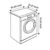 Fully Automatic Front Load Washing Machine Cover, Grey