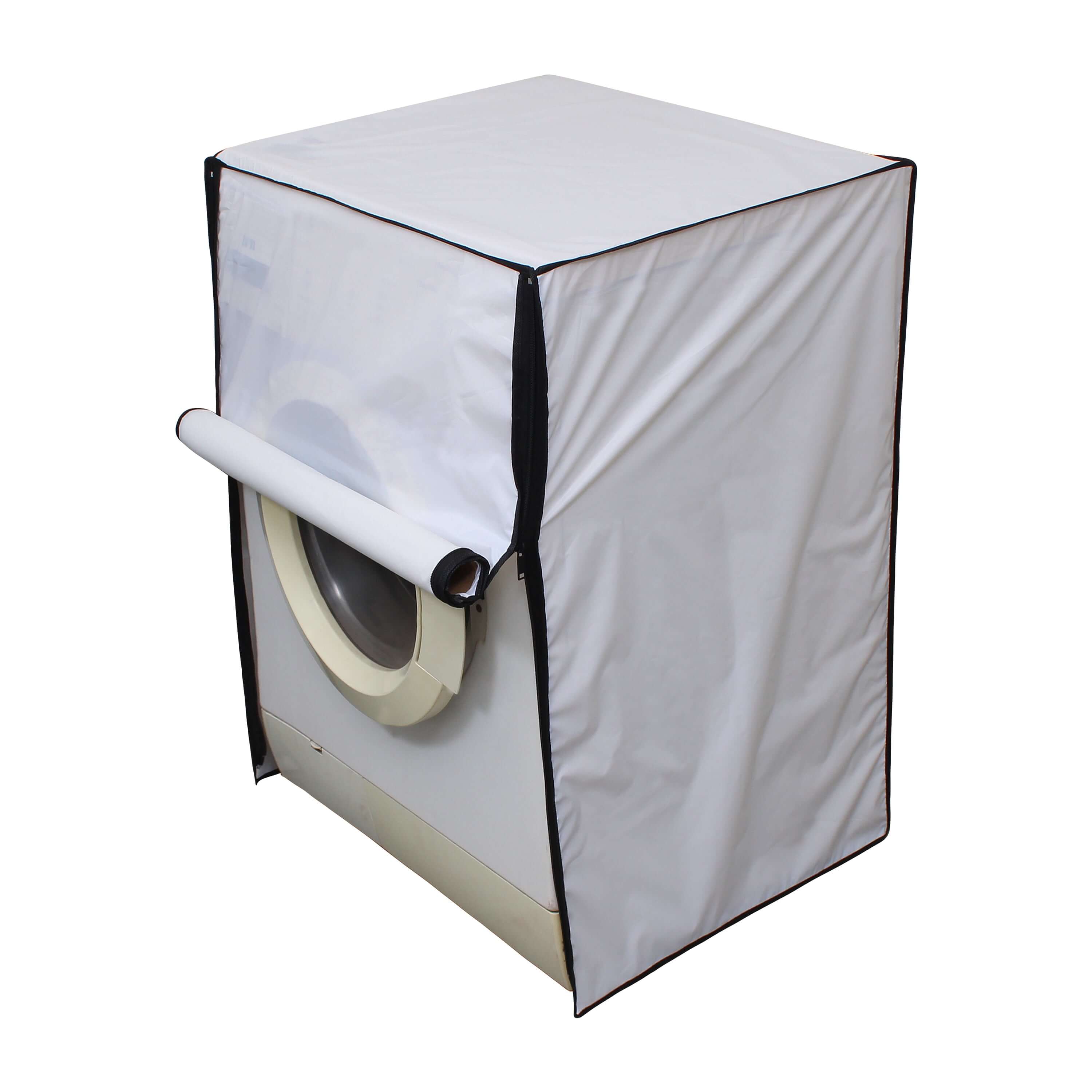 Fully Automatic Front Load Washing Machine Cover, Off White