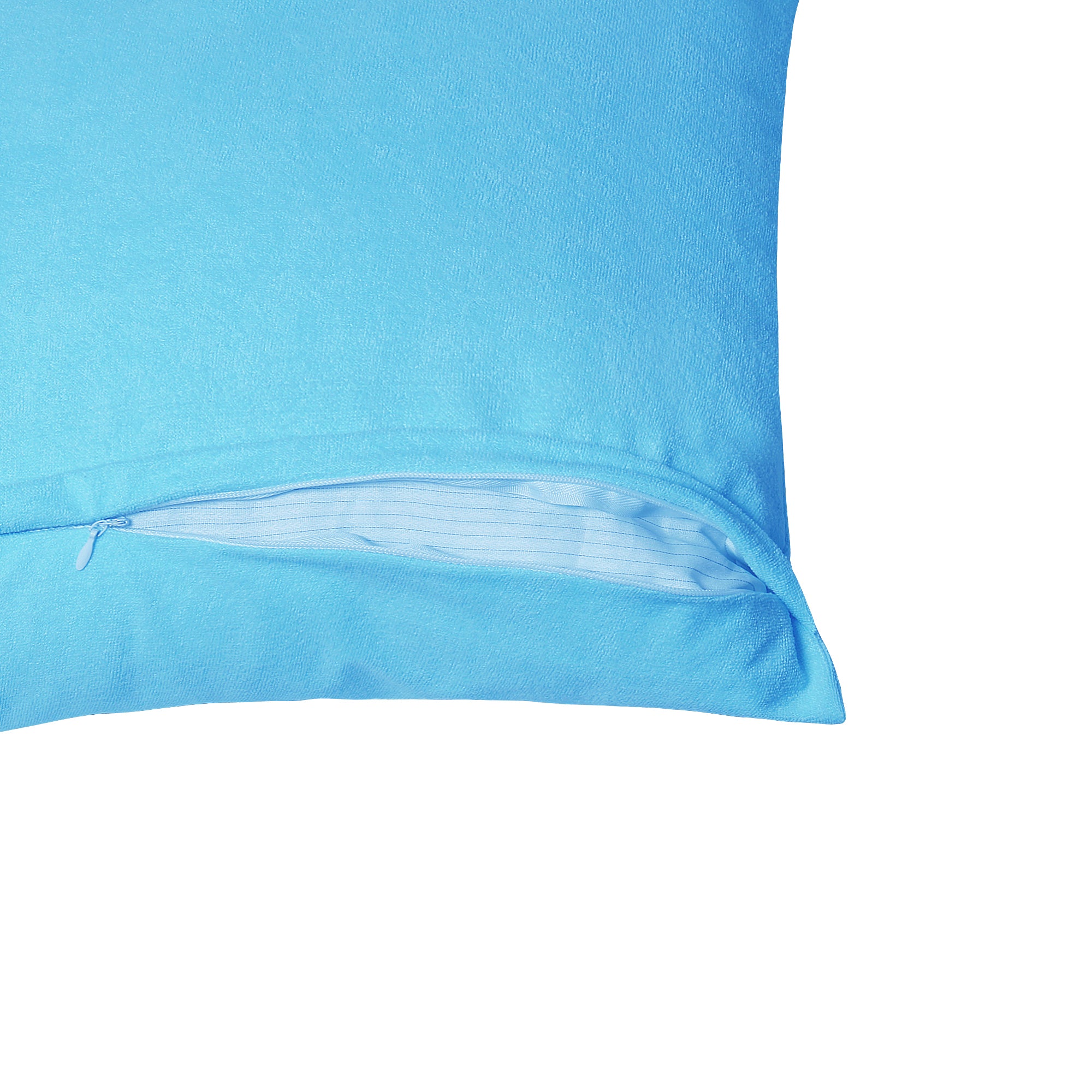 Waterproof Terry Cushion Protector, Set of 5 (Sky blue) - Dream Care Furnishings Private Limited