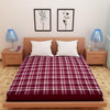 Waterproof Mattress Protector with 360 Degree Elastic Strap, Luxury Terry Printed (Purple, Available in 16 Sizes) - Dream Care Furnishings Private Limited