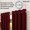 Solid Blackout Curtains, Maroon - Set of 2 - Dream Care Furnishings Private Limited