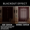 Solid Blackout Curtains, Maroon - Set of 2 - Dream Care Furnishings Private Limited