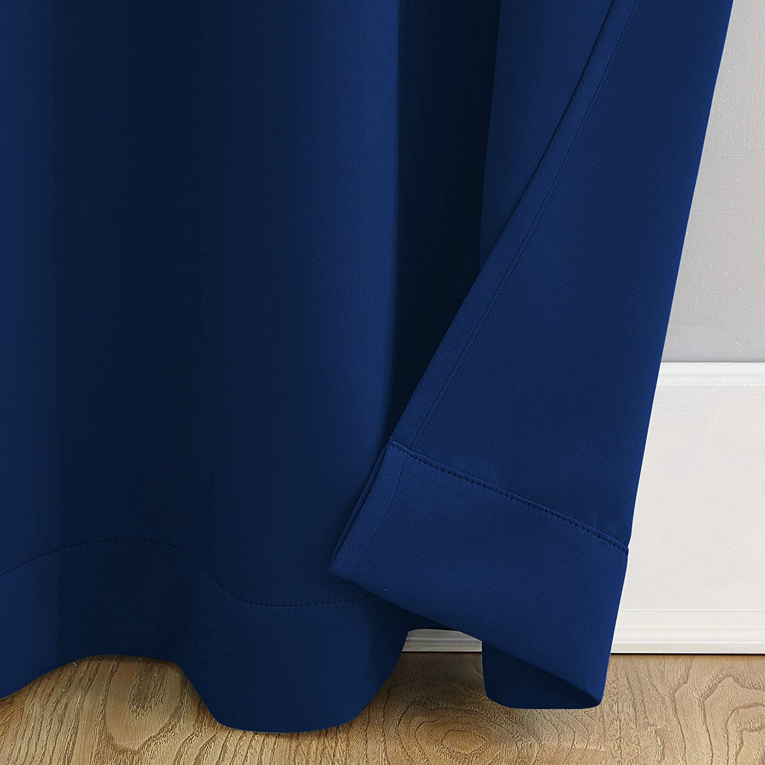 Solid Blackout Curtains, Blue - Set of 2 - Dream Care Furnishings Private Limited