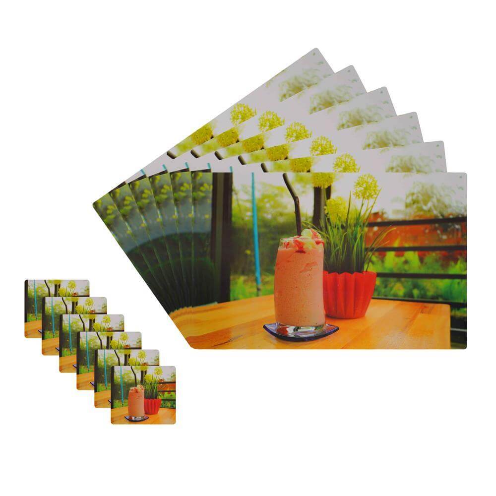 Dining Table Placemats with Coasters, Set of 6, PM18 - Dream Care Furnishings Private Limited