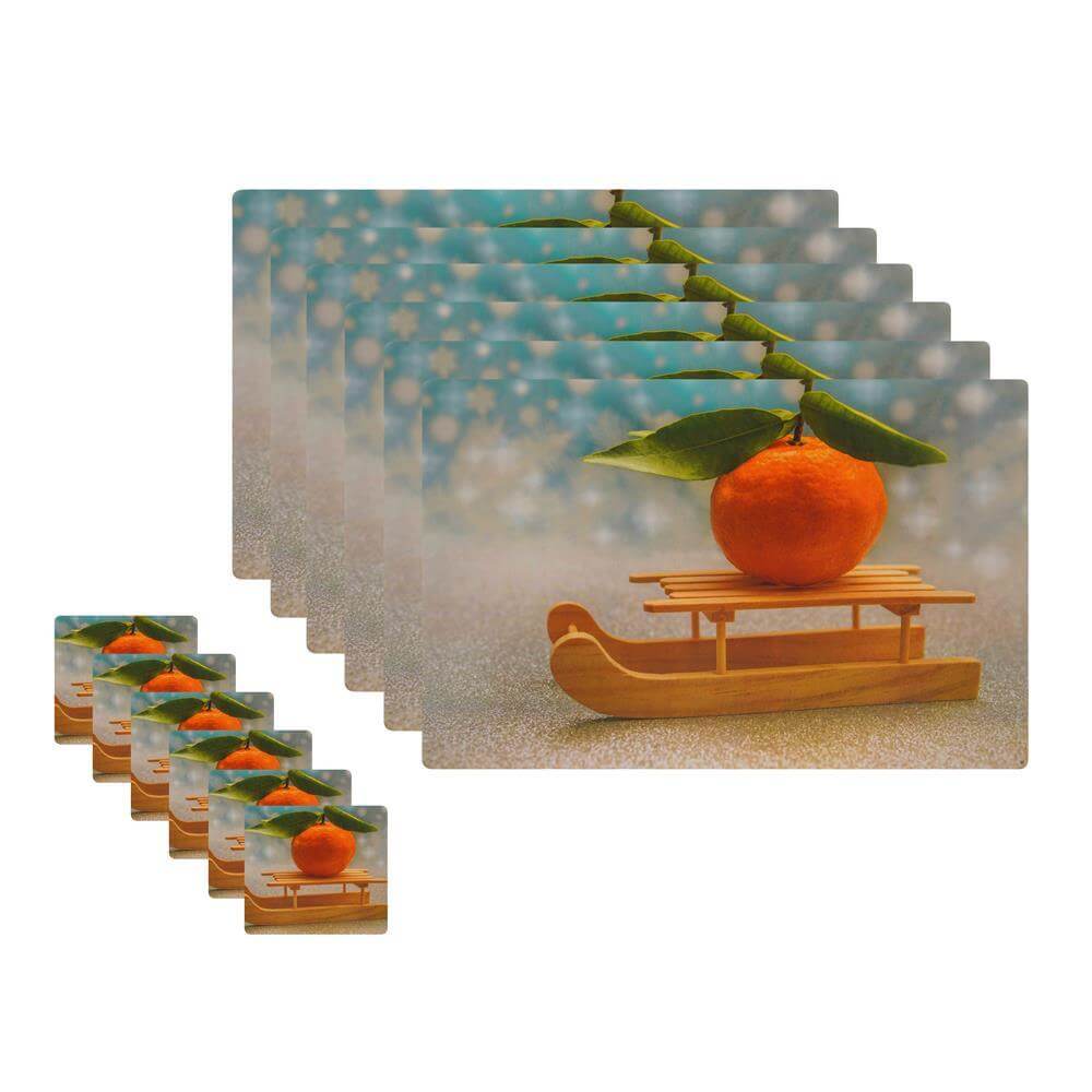 Dining Table Placemats with Coasters, Set of 6, PM19 - Dream Care Furnishings Private Limited