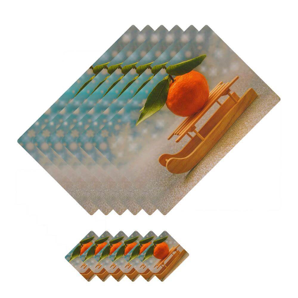 Dining Table Placemats with Coasters, Set of 6, PM19 - Dream Care Furnishings Private Limited
