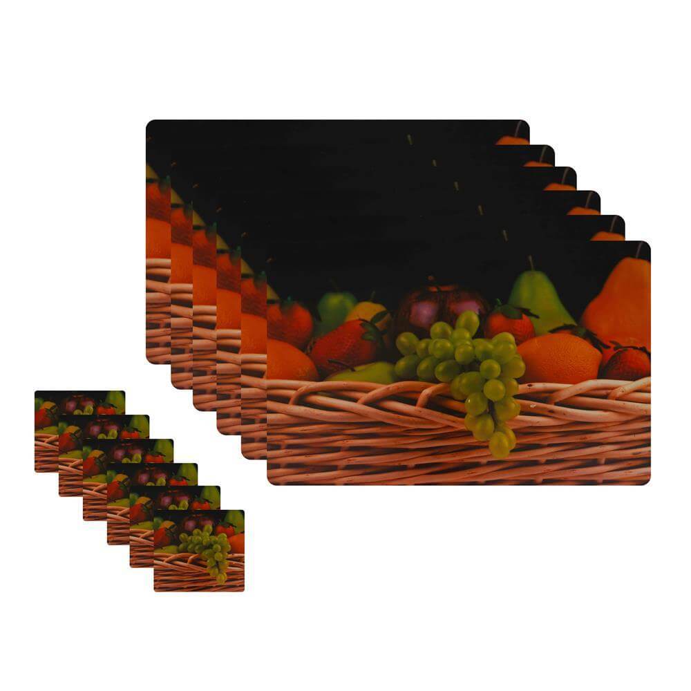 Dining Table Placemats with Coasters, Set of 6, PM22 - Dream Care Furnishings Private Limited