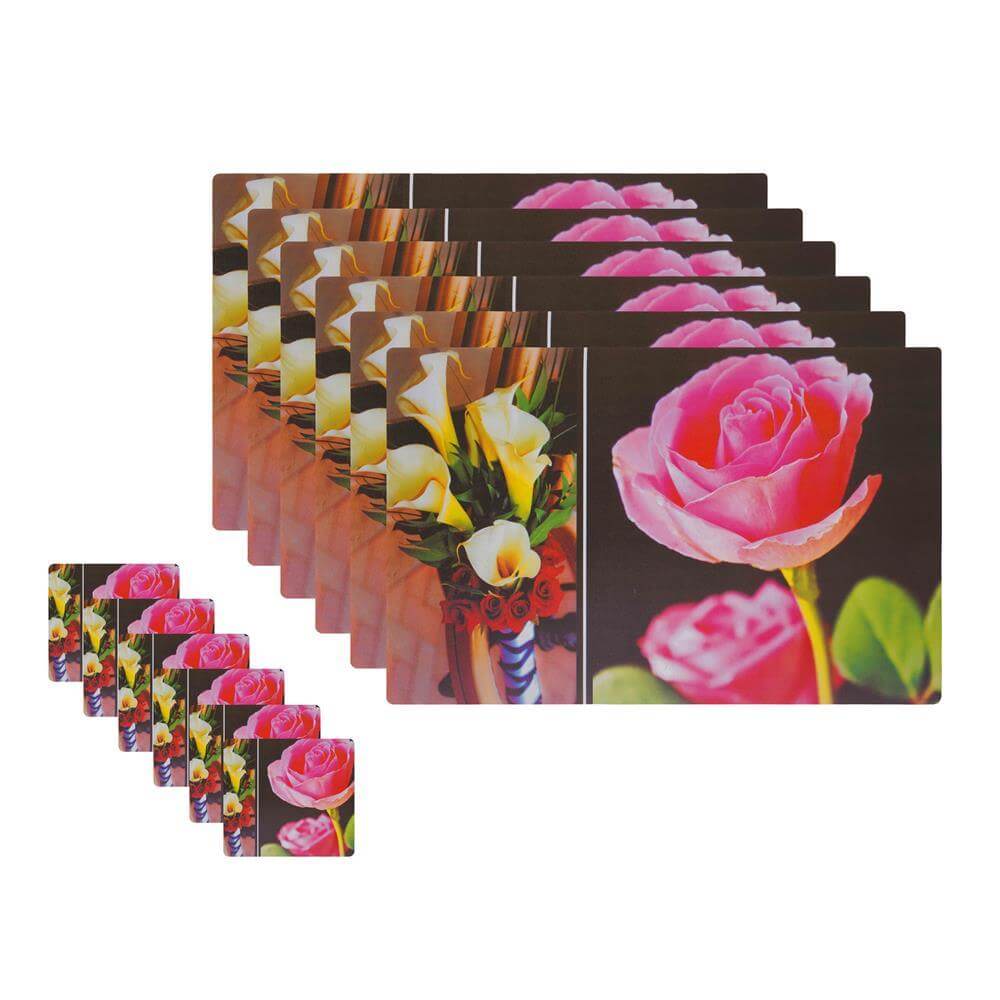 Dining Table Placemats with Coasters, Set of 6, PM24 - Dream Care Furnishings Private Limited