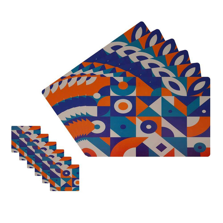 Dining Table Placemats with Coasters, Set of 6, PM28 - Dream Care Furnishings Private Limited